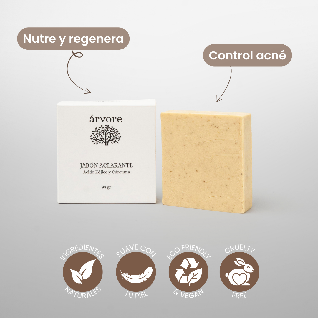 Jabón Aclarante con Cúrcuma y Ácido Kójico