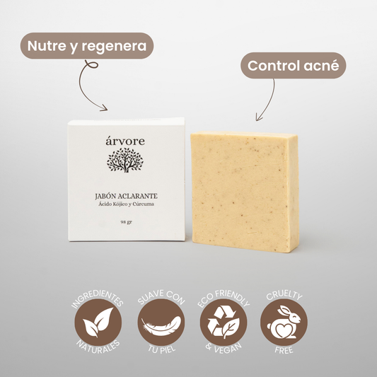 Jabón Aclarante con Cúrcuma y Ácido Kójico